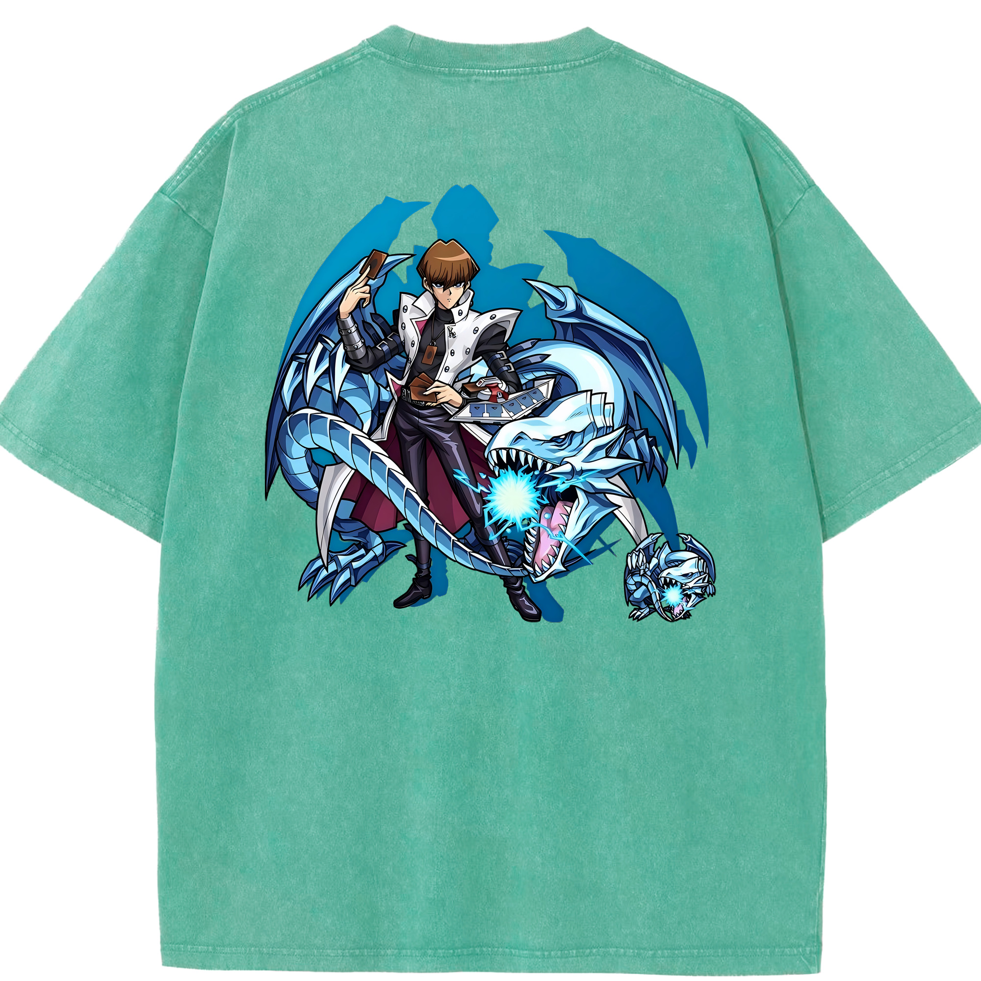 （画像用） 遊☆戯☆王 Yu-Gi-Oh! 綿100% ヴィンテージ風 半袖Tシャツ（背面プリント）